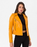 Cora Leather Jacket - image 3 of 6 in carousel